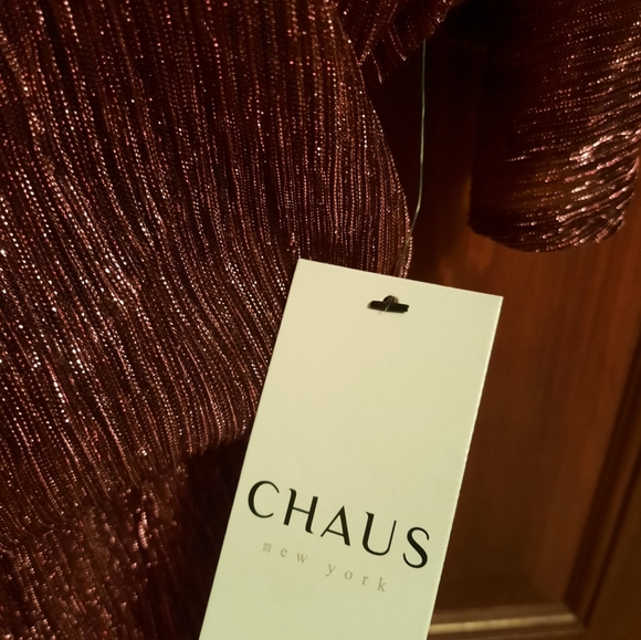 Chaus Metallic Red Blouse - Picture 7 of 12